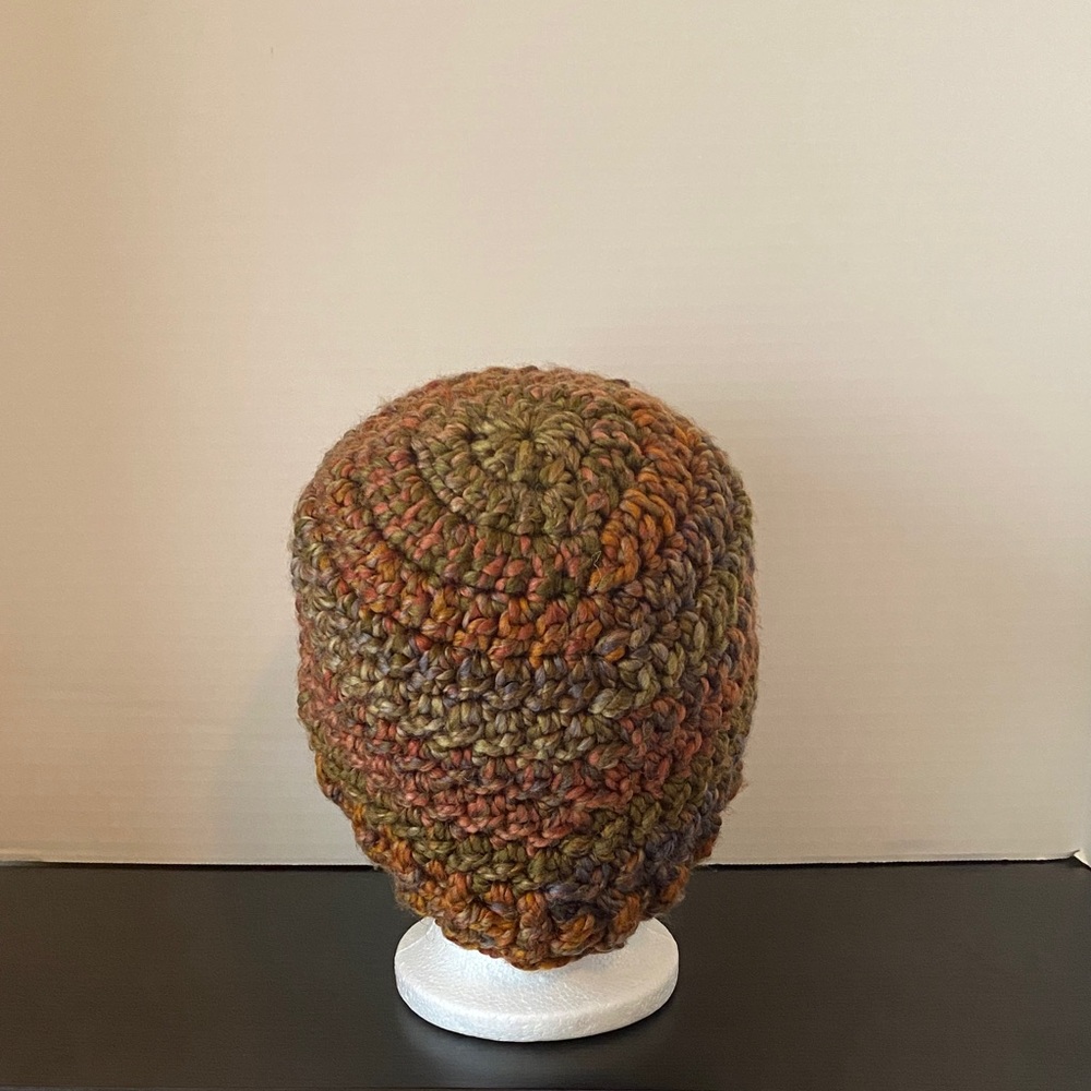 Chunky Multicolor Crochet Beanie - Picture 3 of 7